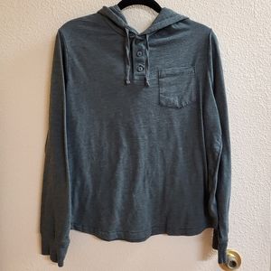 Old Navy Henley Hooded Sweatshirt